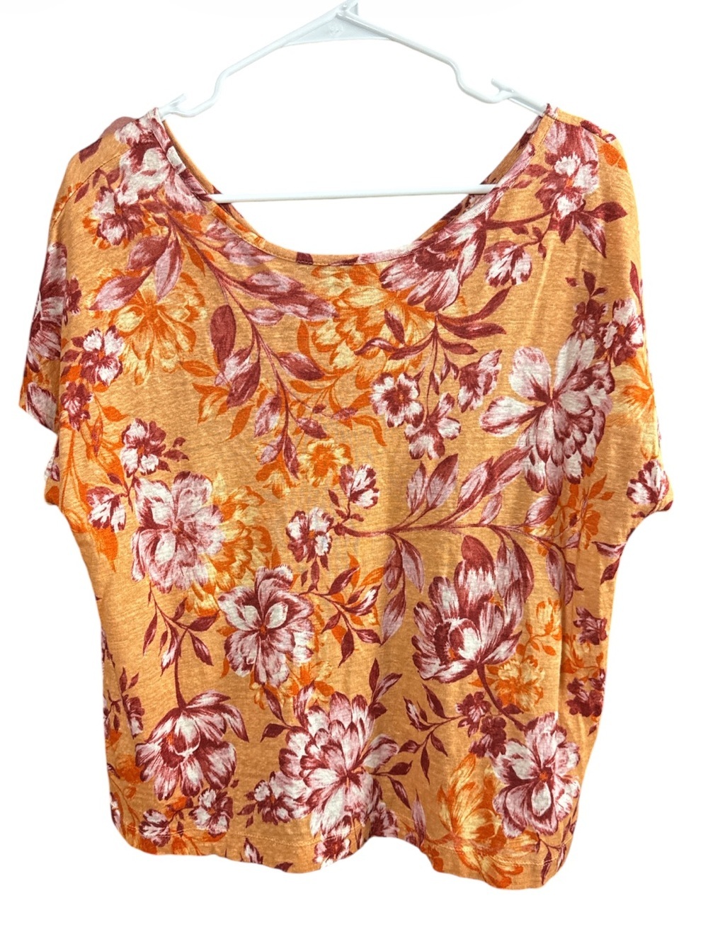 Rachel Zoe Linen Back-Button Top L NWOT